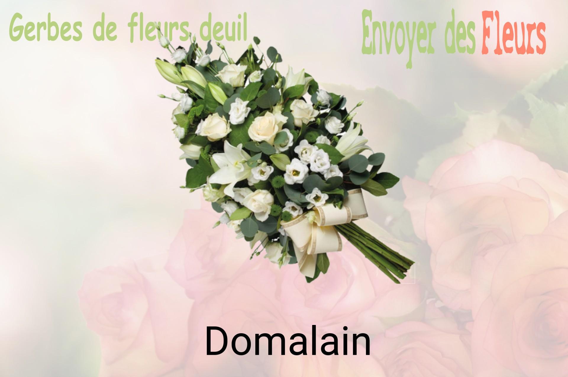 Gerbe de fleurs de deuil livrée à Domalain
